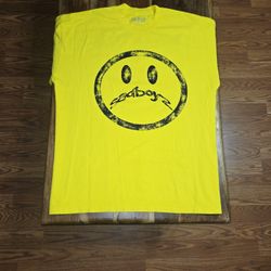 Sad Boyz Streetwear Men's Yellow Graphic Tee 
