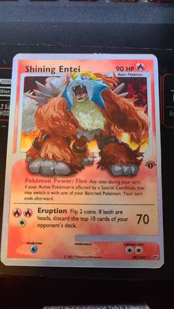 Pokemon Custom Holographic Shining Entei Orica Card