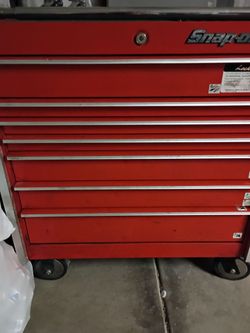 36" Seven-Drawer Single Bank Classic Series Roll Cab (Red)