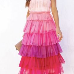 Carrie Bradshaw Multicolor Tulle dress