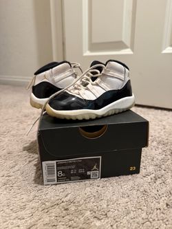 Jordan Retro 11 Td White Metallic Gold Black Sneakers For Toddlers