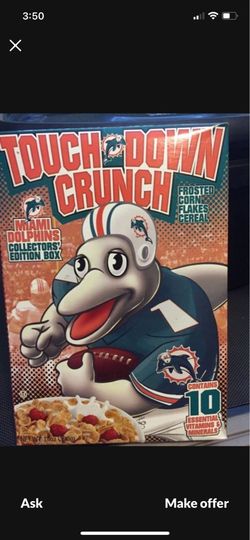 Dolphins Cereal Box $75.00 CASH, TEXT FOR PRICES