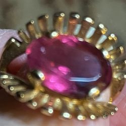 14karat Gold Rubellite Ring