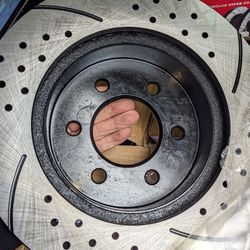 slotted and drilled black rotors 2 each
