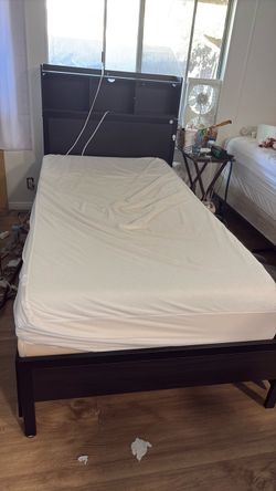 Twin bed with storage