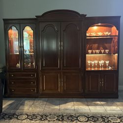  Cherrywood entertainment center; Hutch & Hall tree. Absolutely beautiful. 