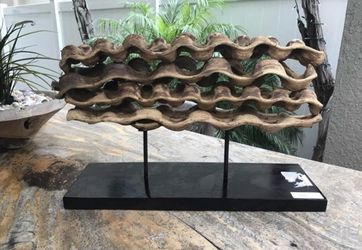 Snake wood outdoor decoration - reclaimed wood - rustic - teak
