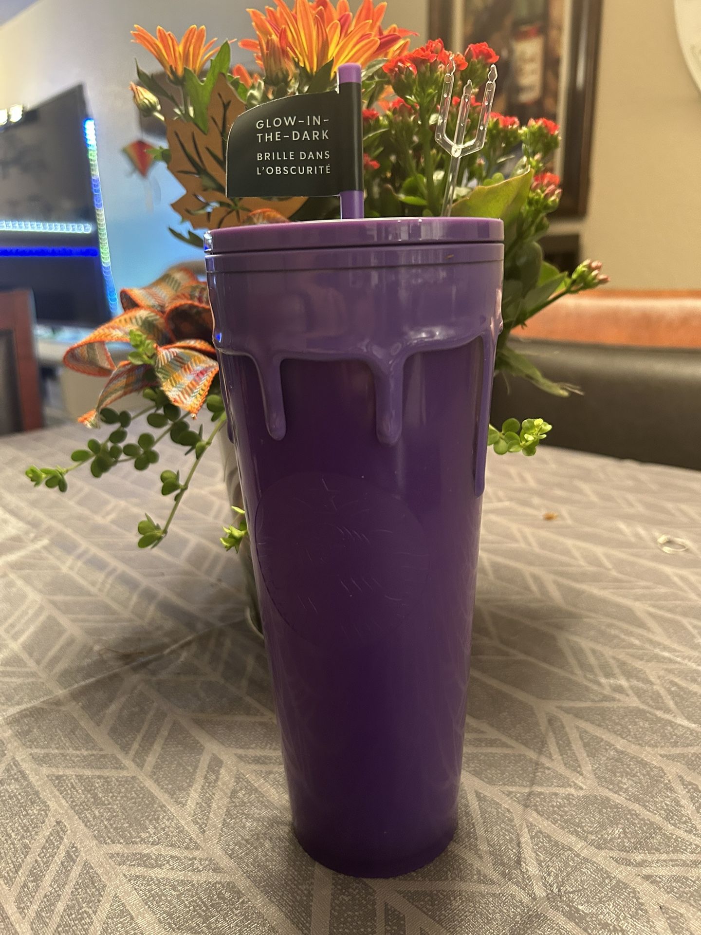 Starbucks 2025 Halloween Glow-in-the-Dark Purple Slime Venti Tumbler 