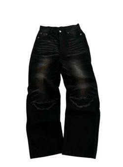 SOLD OUT Celluloid mudwash denim baggy jeans