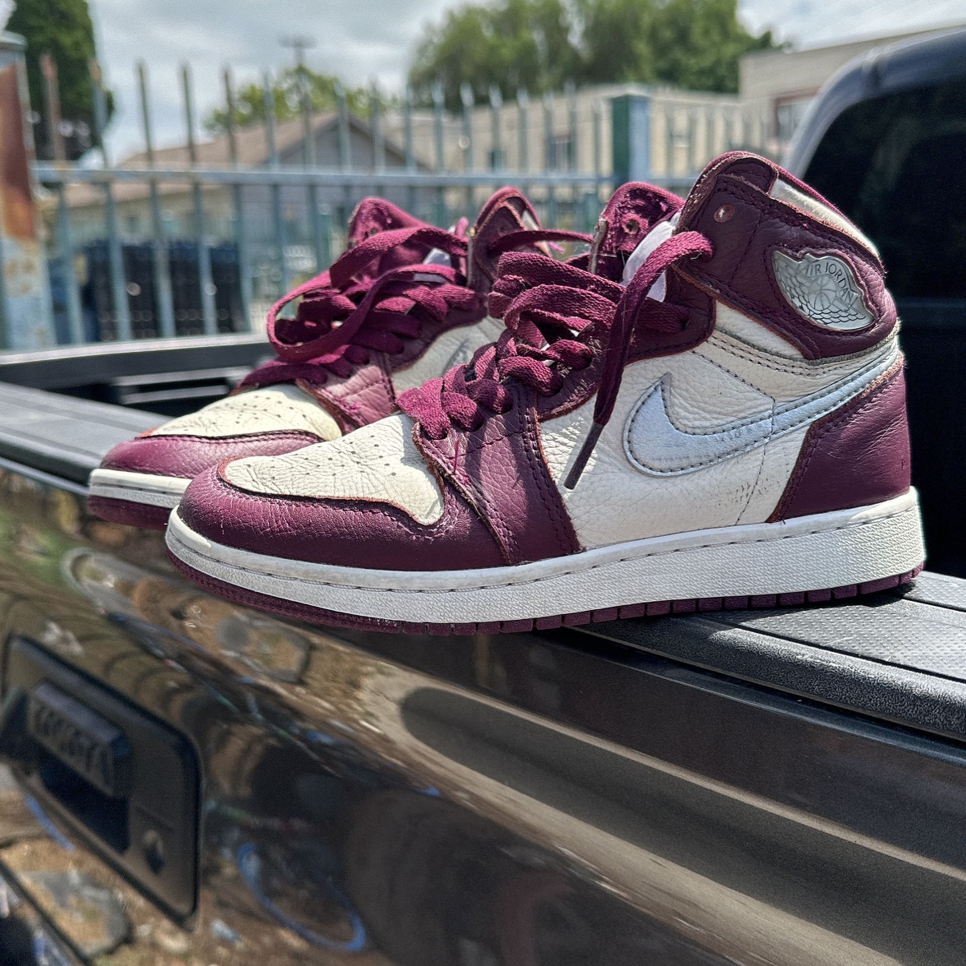 Jordan1 Burgandy 4y Para Niño