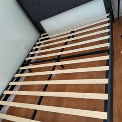 Bed Frame - Gray - Easy To Assemble 