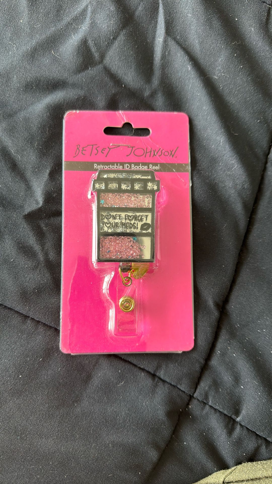 Betsy Johnson Retractable badge Reel-NWP