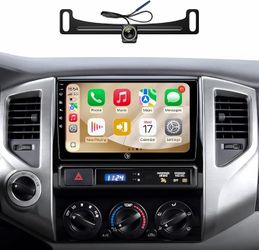 Car Stereo Radio Toyota Tacoma 2005 2006 2007 2008 2009 2010 2011, Wireless Apple CarPlay Android Auto, 9” Touch Screen Head Units, Backup Camera