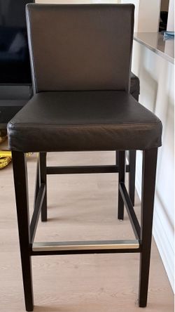 IKEA Black Pleather Bar stool