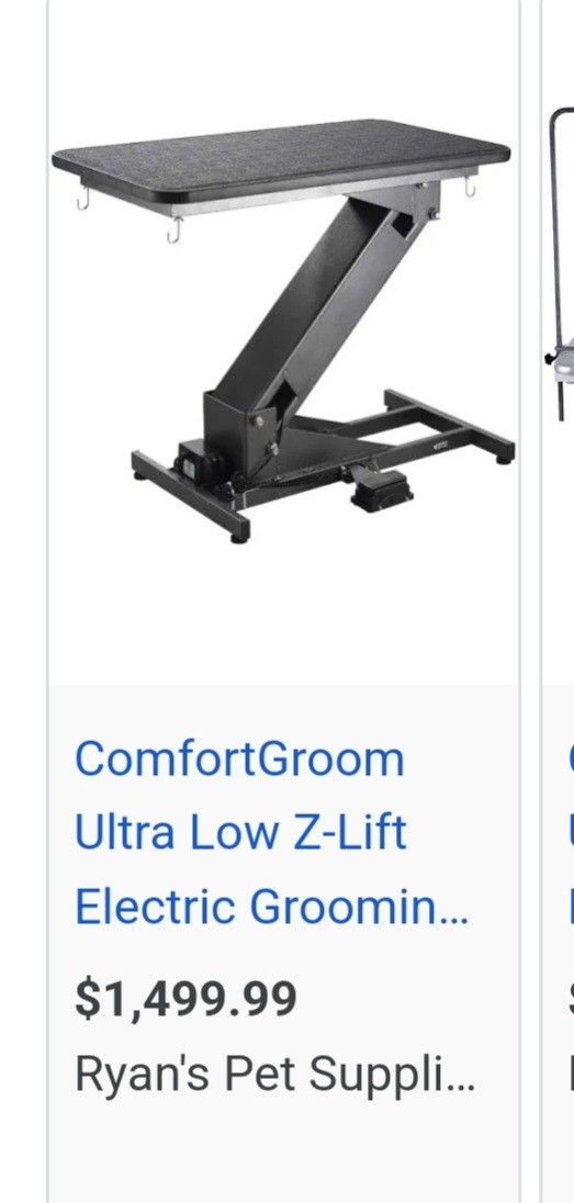 Comfort Groom LOW Z lift Electric Dog Grooming Table