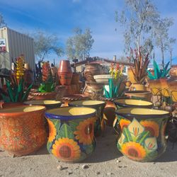 Metal Yard Art, BIRDBATHS & POTTERY 🌵 🌺 