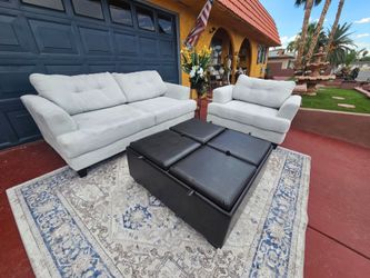 Beautiful Set Couch With Chair Ottoman storage totally Deep Clean Good Condition