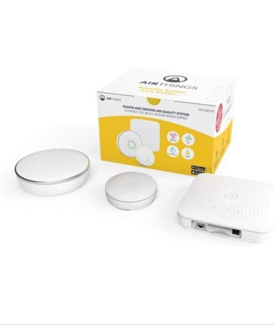 Airthings 4200 House Kit Radon Mold Risk & Indoor Air Quality Monitoring System Multi Room