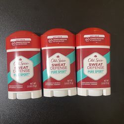 3 Pack Old Spice Sweat Defense Antiperspirant Deodorant for Men, Pure Sport Plus, 2.6 oz