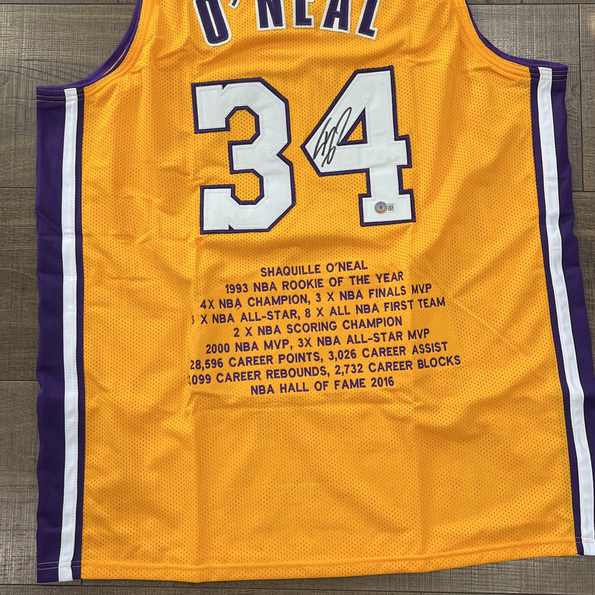 Beckett Authenticated Shaquille O’neal Jersey