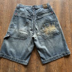 Vintage Y2k JNCO baggy Blue Jean Shorts