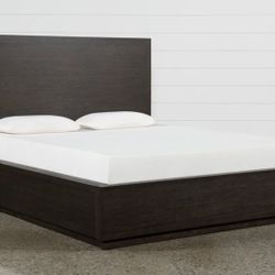Living Spaces - Pierce Espresso Black King Wood Platform Bed