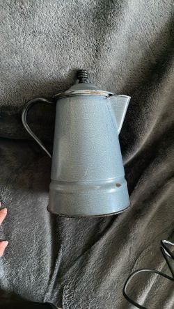 Gray Vintage Enamel Water Kettle Water Pot