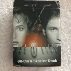 The X-Files Card Game 60-Card Starter Deck. Complete 60 card set w/instructions.