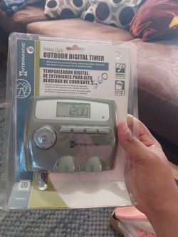 Heavy duty outdoor digital timer.