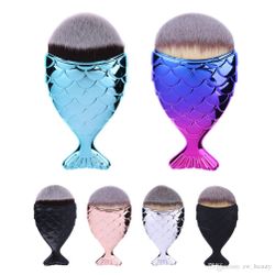 Mermaids fish scale tail makes up brush