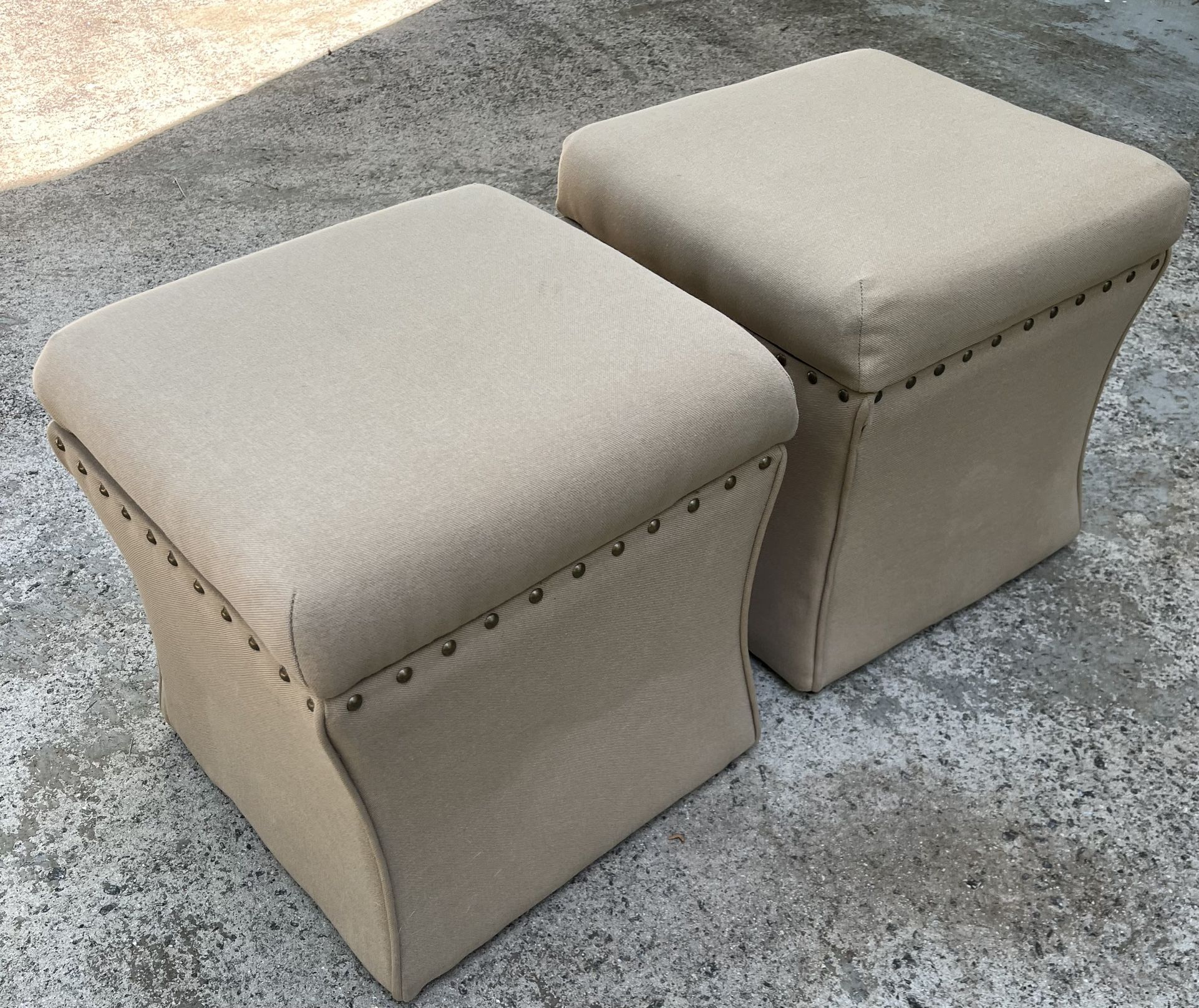 PAIR STORAGE OTTOMANS 