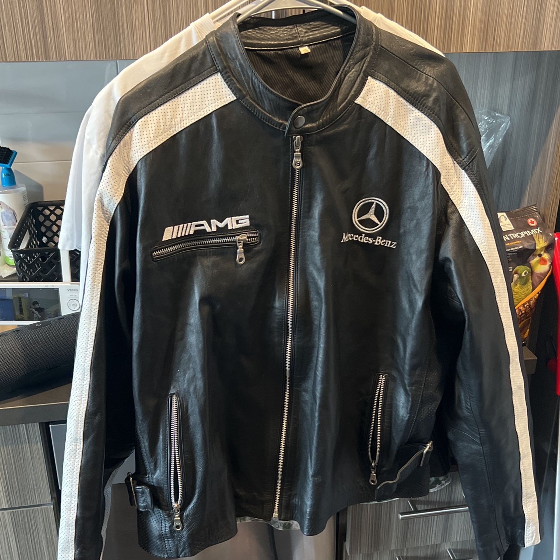 Vintage Authentic Mercedes-Benz Leather Jacket L/XL