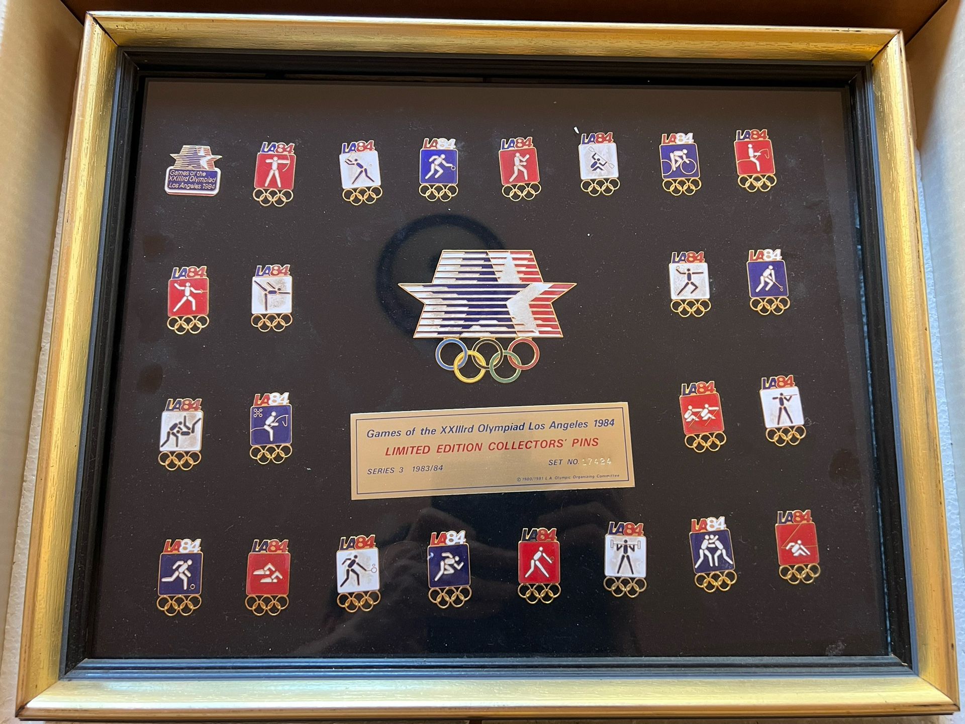 1984 Los Angeles Olympic Pin Back Collection Series 3 Set