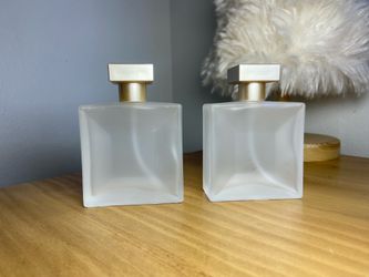 50Ml/1.7Oz Frosted Glass Spray Bottle Perfume Atomizer, Refillable Fine Mist 2pk