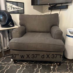 Gray oversized chair