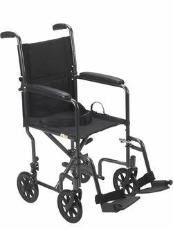 Lightweight Transport Wheelchair with Footrests