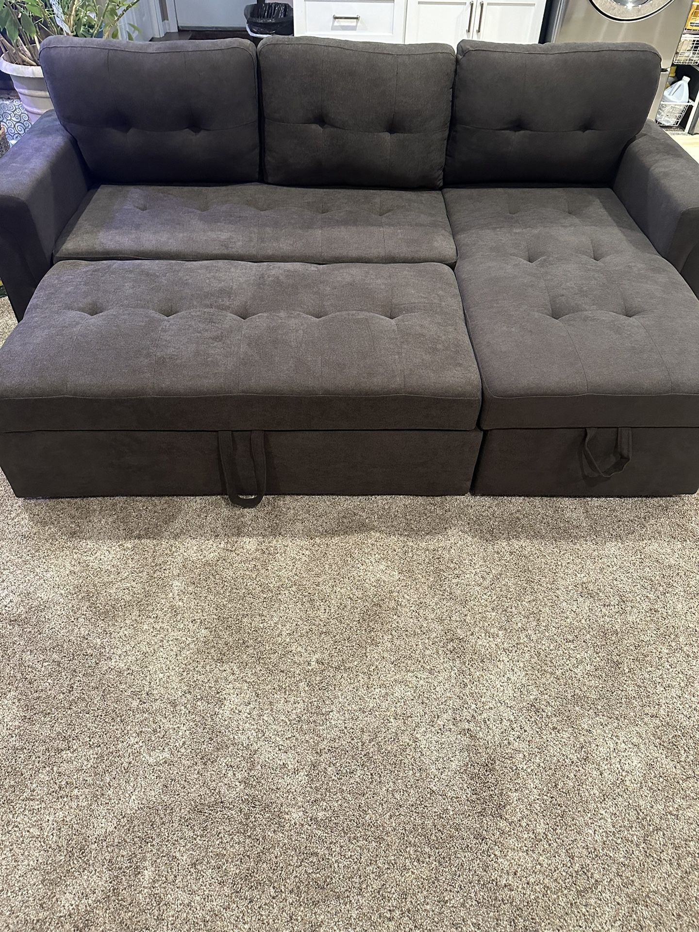 Twin size 3-seat sleeper sofa bed
