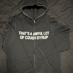 Awful Lotta Cough Syrup Hoodie (rhinestone)