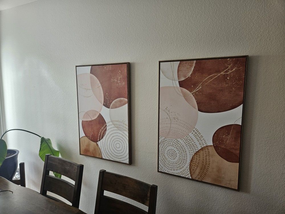 Framed Boho Wall Art 2 Pieces