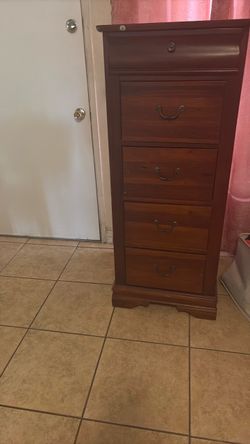 brown Cabinet 5 drawers solid wood