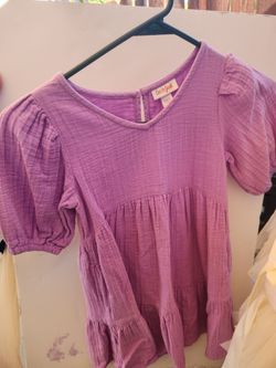 Cat & Jack Girls Purple Tiered Dress