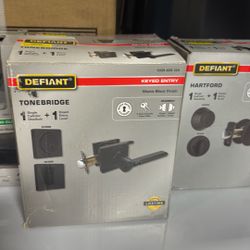 Defiant Tonebridge Matte Black Single Cylinder Combo Pack Square Series