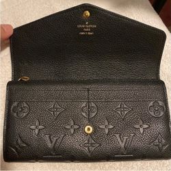 Louis Vuitton Monogram Empriente Portefeiulle Sarah Wallet Black 
