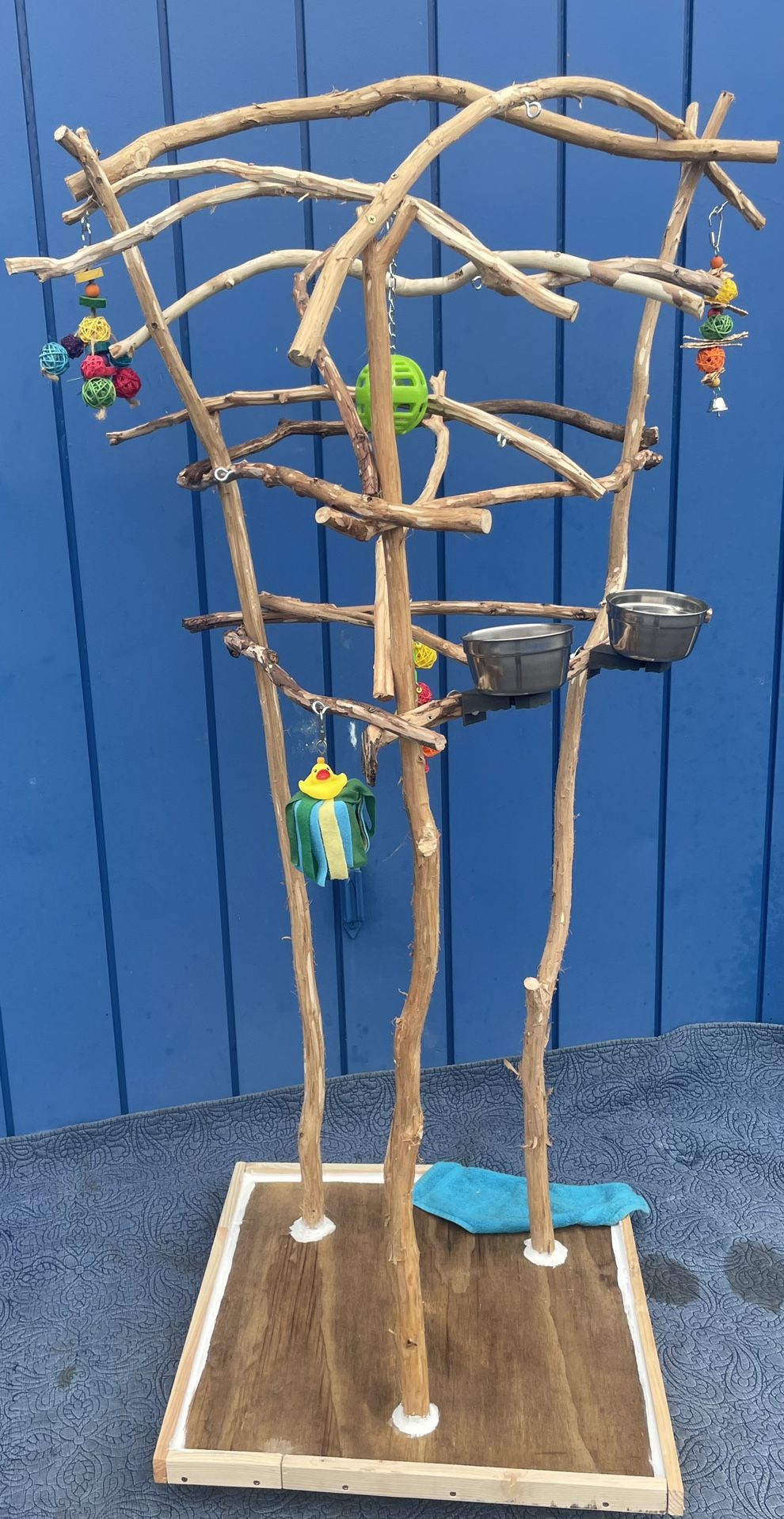 Parrot Perch Tree … Funky And Curvy …African Grey / Amazon Sized And Lots Of Birdee Fun !! 👍🏼✅