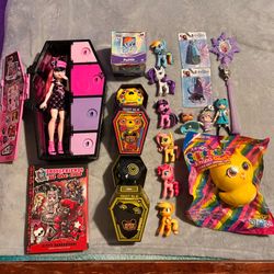 Assorted Girls Toys (MLP, Monster High, Frozen, Deddy Bears)