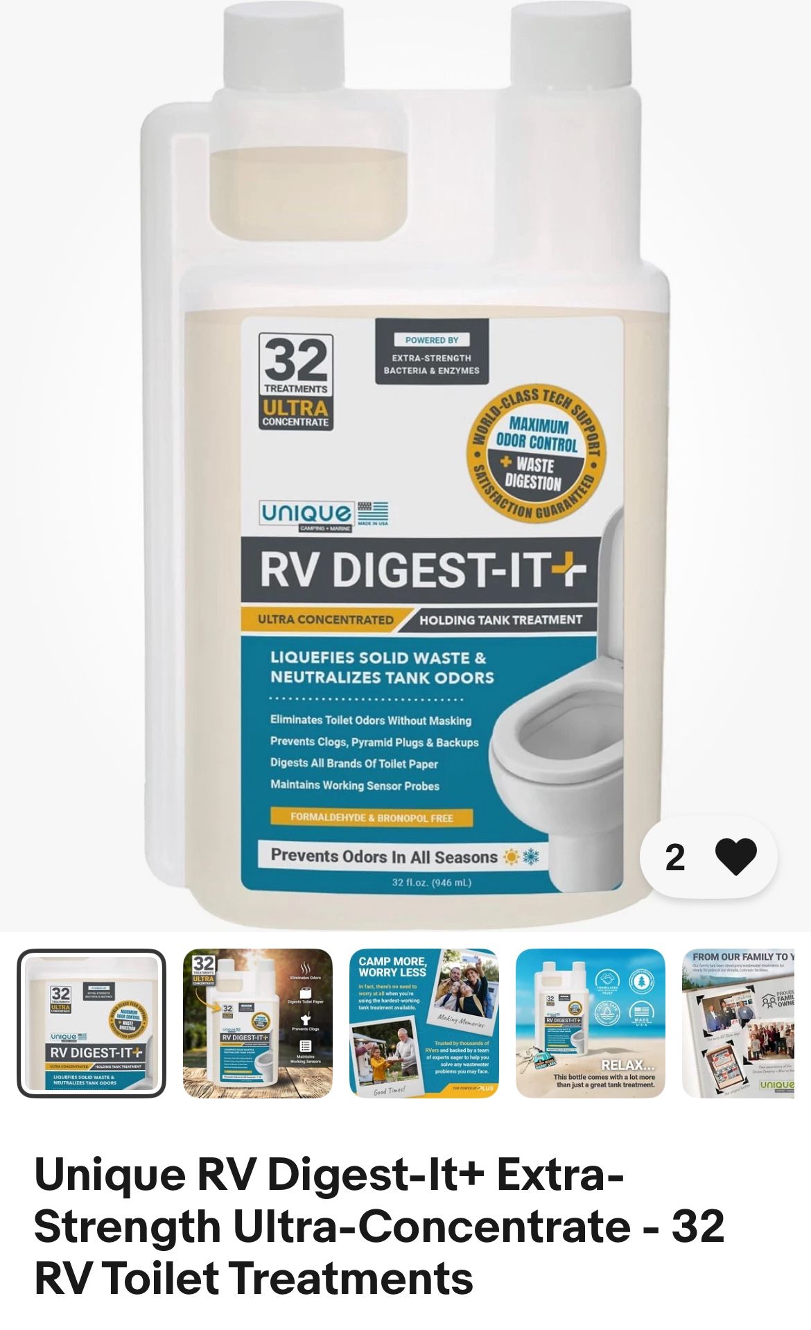 Unique RV Digest It 32 Treatments Ultra