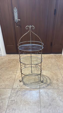 3-Tier Bronze Glass Shelf