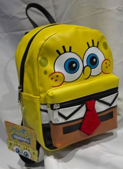 SpongeBob SquarePants Mini Backpack Front Zipper Pocket