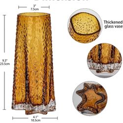 All New Thickened Amber Glass Flower Vase