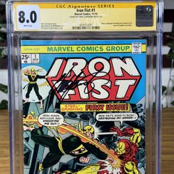 Iron Fist #1 (1975) CGC 8.0-WP-SS Signed by Chris Claremont (MARVEL Comics)